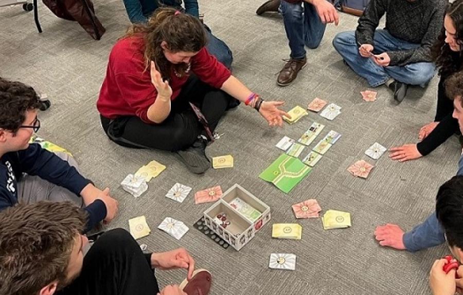 Logos students playing Trial by Trolley